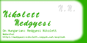 nikolett medgyesi business card